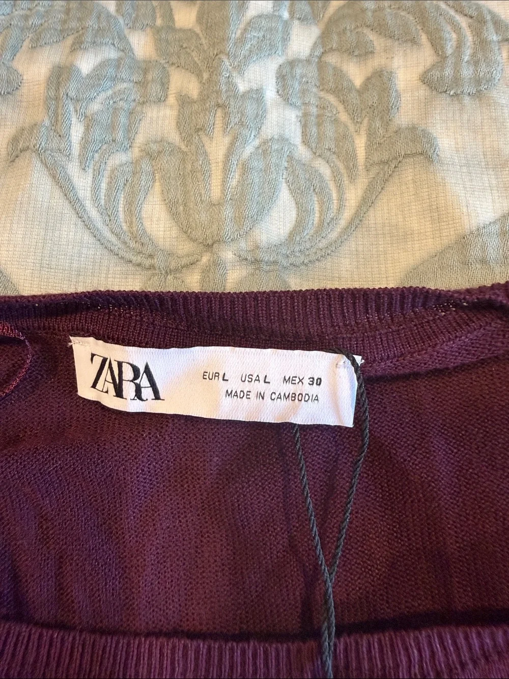 Zara Crewneck Sweater in Plum